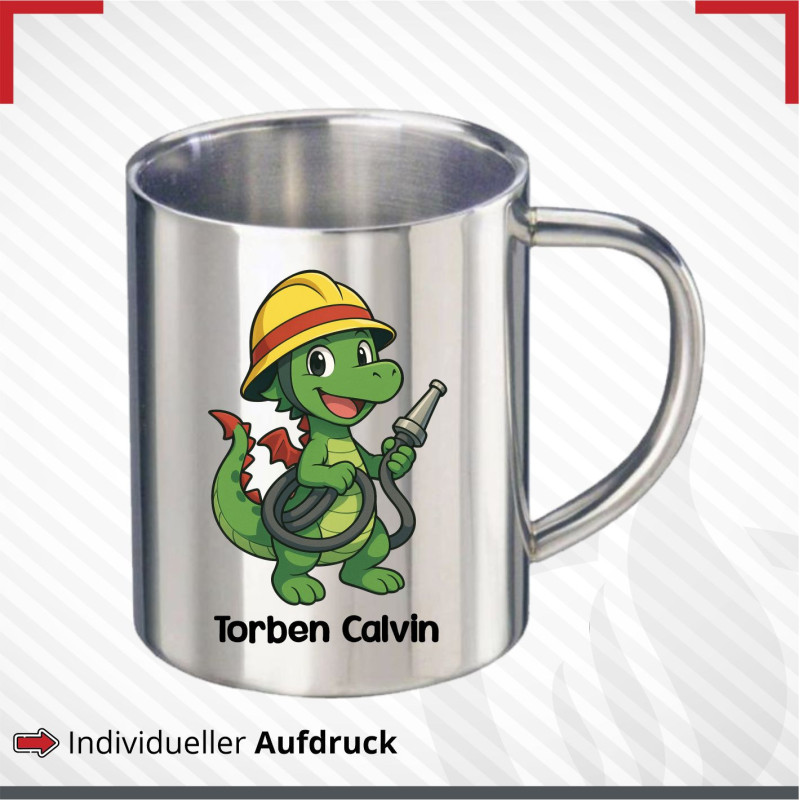 Tasse Grisu Edelstahl