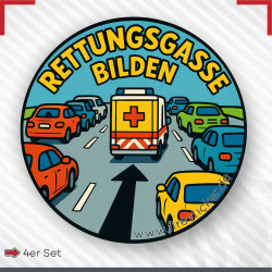 Aufkleber Rettungsgasse