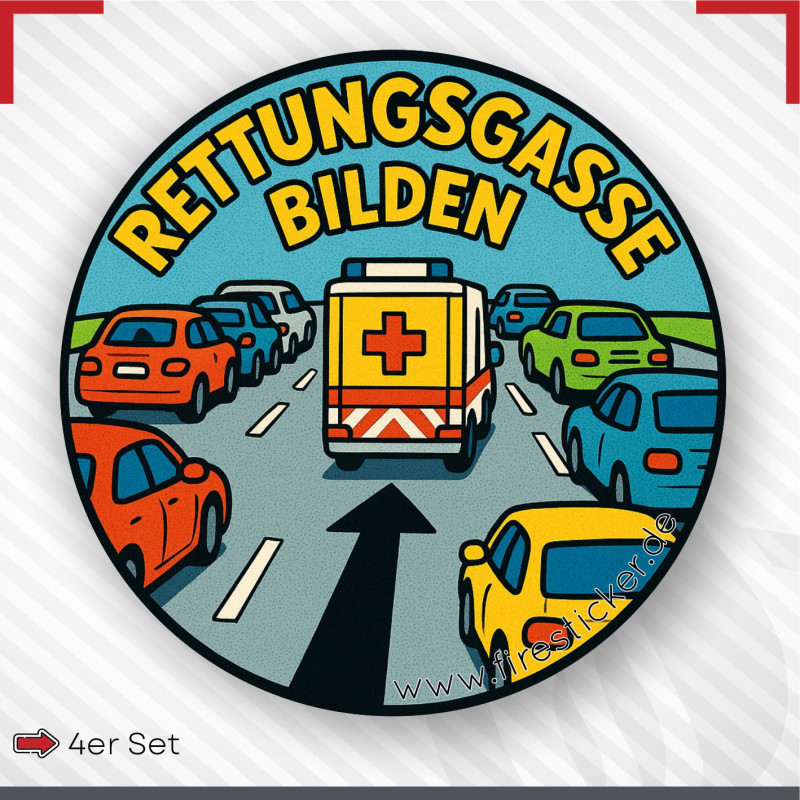 Aufkleber Rettungsgasse