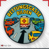 Aufkleber Rettungsgasse
