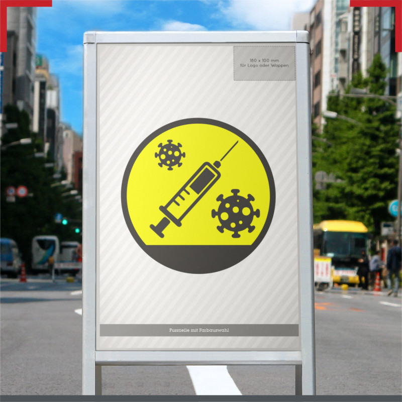 Plakat Lotse Impfstelle A1