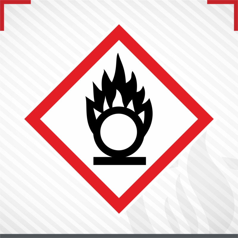 Aufkleber Gefahrenzeichen GHS 03 Oxidierend