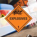 Kat 1 Explosivstoffe Gefahrgutetikett 