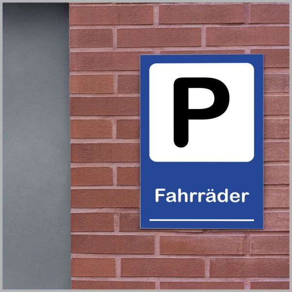 Schild Parkplatz Fahrrad